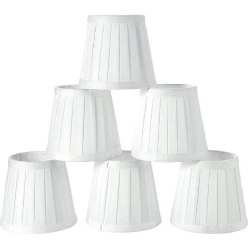 Modern European Style Droplight Wall Lamp Candle Chandelier Lamp Shade 6 Pcs Set (Solid White)