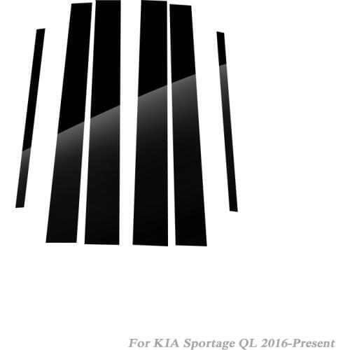 Car-styling For KIA Sportage SL QL 2010-Present Car Window Center Pillar Sticker Trim External Decoration Films Auto Accessories