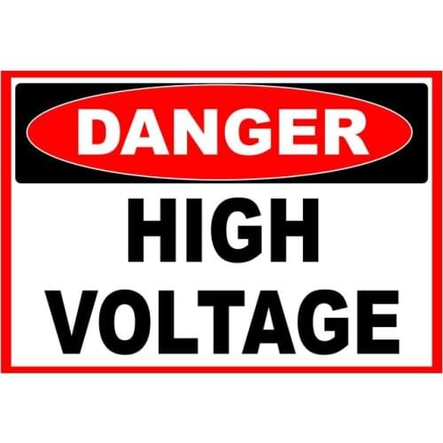 Creative Warning of Danger High-voltage Car Sticker Pvc Fashion Auto Motorcycle Body Waterproof Sunscreen Color Decal Decoration