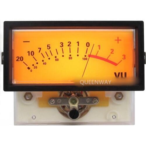 V-026 Audio Power Amplifier VU Meter Front-end DB Level Header With Backlight+Dual Channel Stereo VU Meter Driver Board