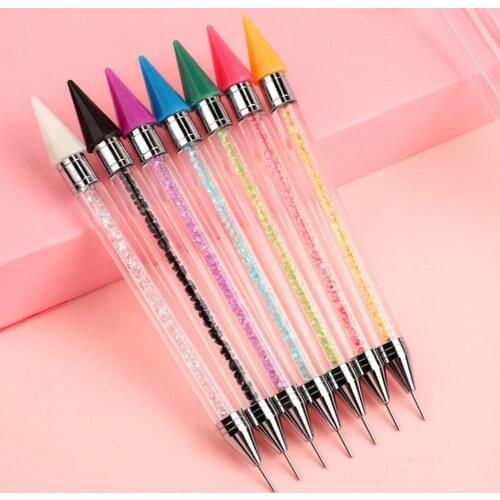 Wax Head Pen Replaceable Doubled Head Acrylic Painting Drill Pen Tool for Daily Use