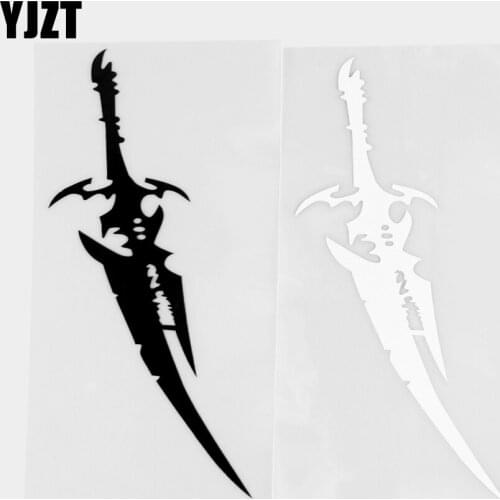 YJZT 5.9×15CM Classic Cold Weapon Creative Car Sticker Domineering Sword Vinyl Decal Decoration Black / Silver 20C-0452