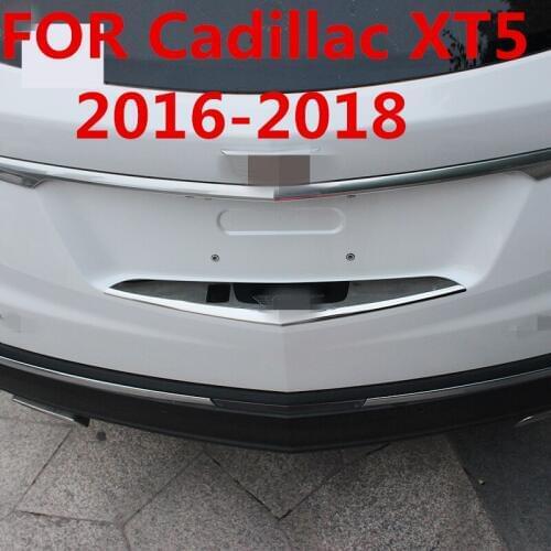 Stainless Steel Rear Trunk Tailgate Trim Door Molding Boot Garnish Bezel Cover Exterior decoration FOR Cadillac XT5 2016-2018