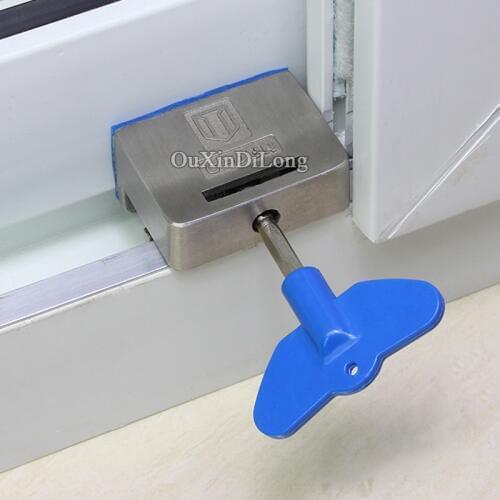 New-style Sliding door and window locks plastic steel window lock anti-theft lock prevent baby opening sliding window limit lock