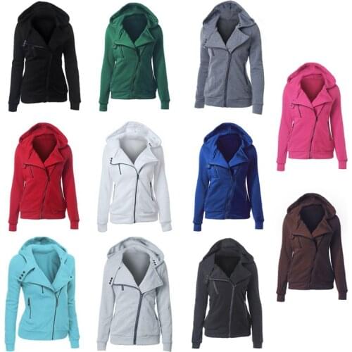 Female Sweatshirts 2021 Zipper Warm Fashion Hoodies Women Long Sleeve Hoodies Jackets Hoody Jumper Overcoat Outwear