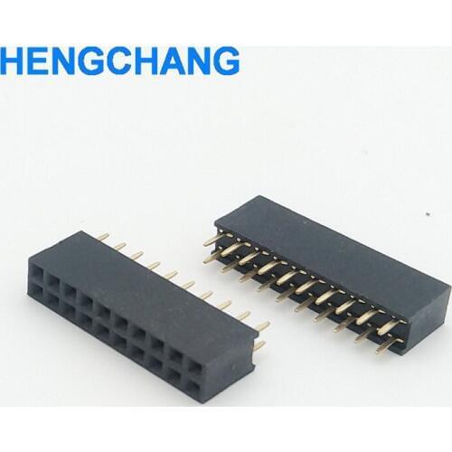 10Pins Double row socket outlet Female 2.54mm spacing ribbon cable socket 20pcs/lot
