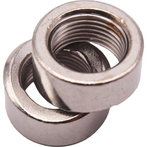 2x M18x1.5mm Thread Nuts O2 Oxygen Sensor Stepped Mounting, 304 Stainless Steel