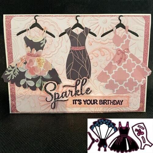 3PCS cutting Die New Women cut Die with skirt pattern DIY scrapbook Die Photo album Paper Card embossing Decoration