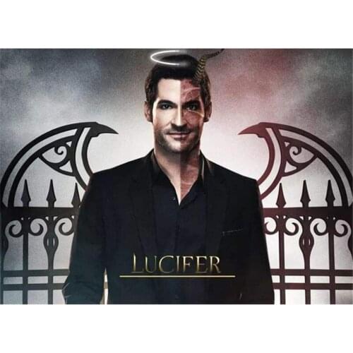 New DIY 5D Full Square /Round Diamond painting “Lucifer” TV poster embroidery Cross stitch Diamond mosaic Home Decor Art