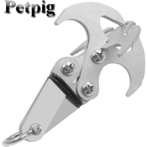Mountaineering Hook Stainless Steel Survival Folding Grappling Hook Escapement Hook Outdoor Tool Parts