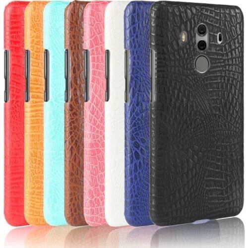 Huawei Mate 10 Mate10 Pro Case Crocodile Grain Hard PC+PU Leather Surface Back Cover Hard Case for Huawei Mate 10 Mate10 Pro