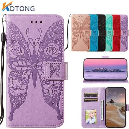 Rose butterfly Flip Leather Case For HUAWEI Honor 8A 8S Y8S 9A 9 9S 9C 9X 10i X10 10X 20 20i 30 V30 30S PLAY4 T PRO LITE Cover