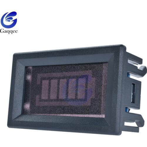 DC 12V Lead-acid Battery Tester Percentage Capacity Power Red Digital Voltage Meter Voltmeter LCD Battery Charge Indicator