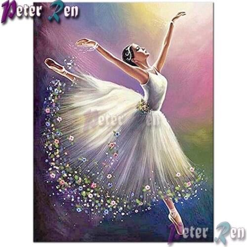 Diy Diamond Painting Dancing Ballet Girl Resin Crystal Drill embroidery Arts Canvas Wall decor Canvas stickers full Rhinestones