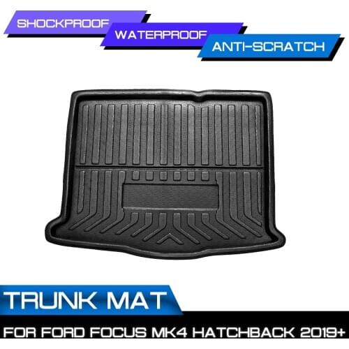 For Focus MK4 Hatchback 2019+ Floor Sheet Carpet Tray Floor Mat Rear Trunk Cargo Boot Liner Rear Cargo Mat Auto Accessories
