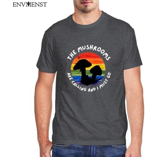 Cotton Funny Mushrooms T Shirt Men Women Mycologist Tee Graphic Shirts Oversized The Mushrooms are Calling Vintage Harajuku Tops