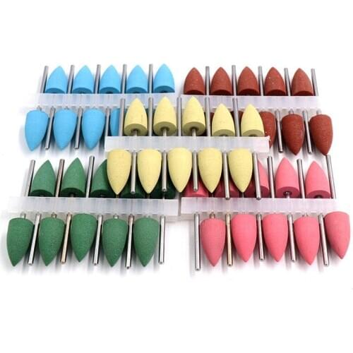 2.35mm Shank Rubber Silicone Polisher Grinding Sharp Head For Teeth Whitening Polishing Remove Stain Tool