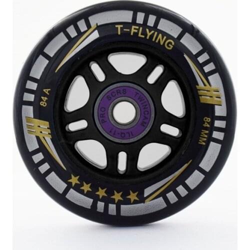 84A 84mm Inline Speed Skates Wheel with 84 Roller Skate Shoes Tyre 84mm*24mm using ILQ-11 608 Skating Bearing Spacer 8 pcs/lot