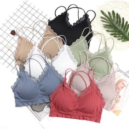 Women Tank Crop Top Seamless Underwear Female Crop Tops Sexy Lingerie Intimates Fashion With Removable Padded Camisole