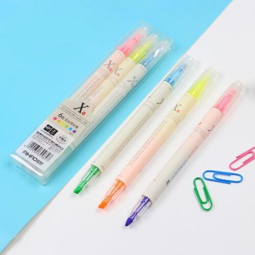 10Set 3pcs/set Highlighter Mildliner Pens Double Headed Markers Fluorescent Art Drawing Pen Stationery School Supplies