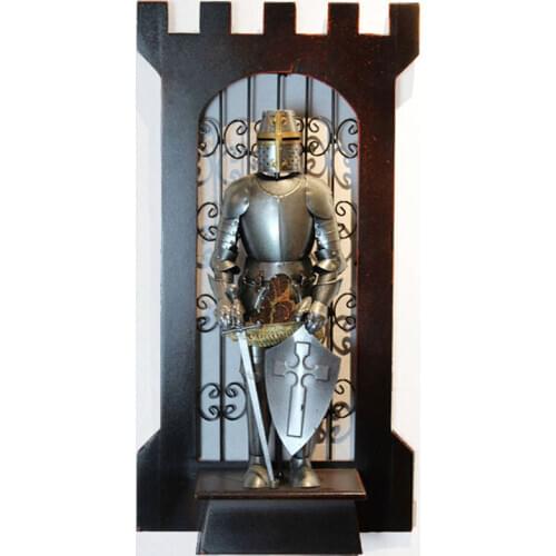 Retro European style armor model, wall hanging decoration, living room coffee shop, American creativity, wall decorations