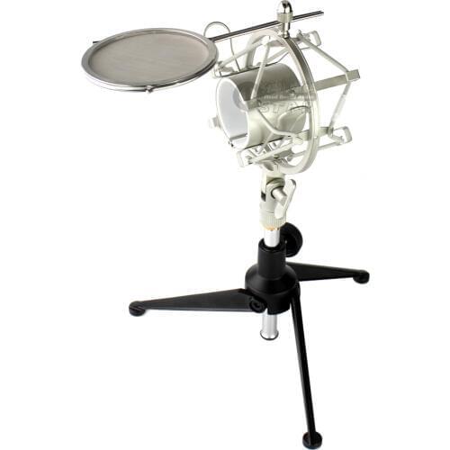 Tripod Desktop Stand Spider Microphone Shock Mount Wind Screen Pop Filter Mic Shield For Neumann U 89 i U89i TLM 193 TLM193 U497