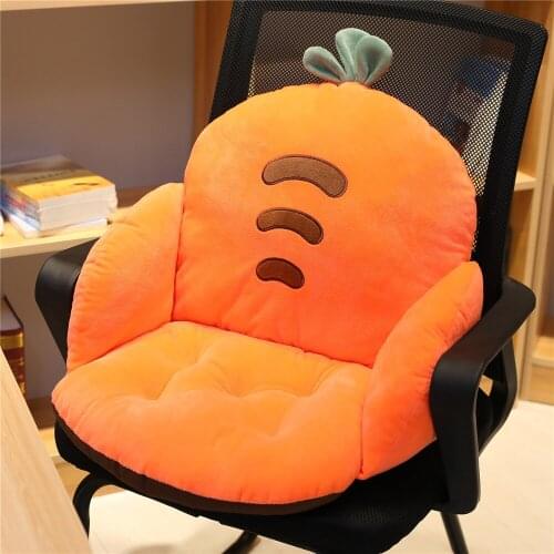 Cartoon Fruit Half-surrounded Non-slip Cushion Comfortable Sleep Warm Waist Sleep Soft Chair Cushion For Children Home Pillow