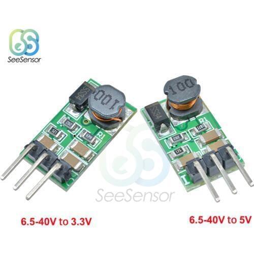 2Pcs DD4012SA 1A DC 5V 6V 9V 12V 24V to 3.3V 5V DC-DC Step-Down Buck Converter Regulator Module Board