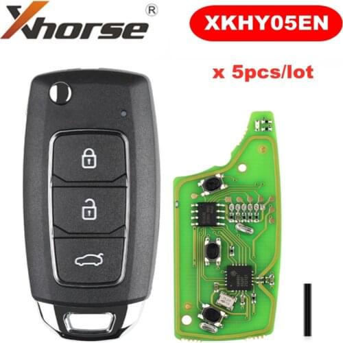 XHORSE XKHY05EN HYU.D style for HYUNDAI Wired Universal Remote Key Fob 3 Button for VVDI Key Tool (English Version) 5 pcs / lot