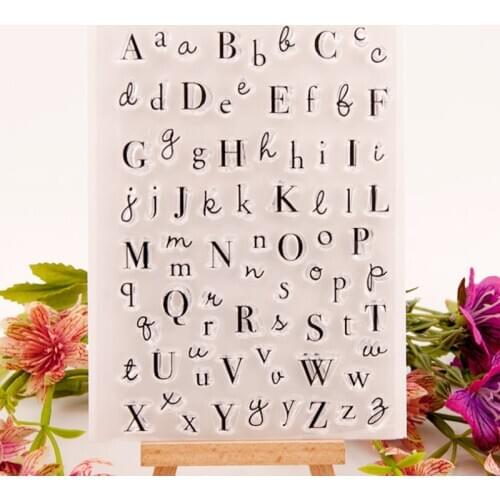 Transparent Stamps New 2020 English alphabet Rubber Silicone Seal for DIY Scrapbooking Card Making Album Decoroation Crafts