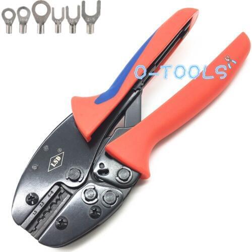 Hand crimping tool for naked terminal non-insulated connector cable lug crimp pliers 1.5-6mm2 hexagon type crimper S-156W