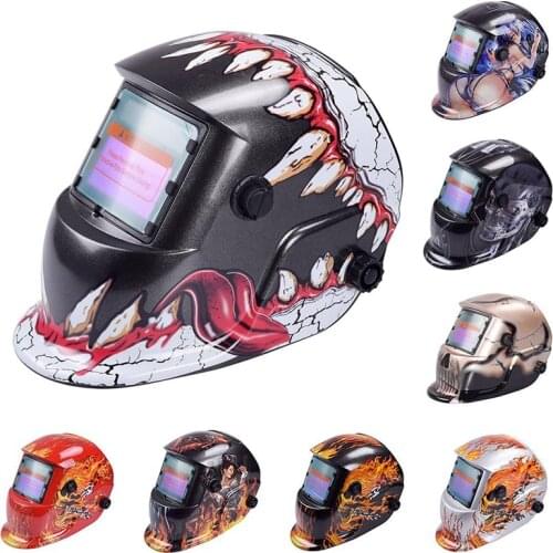 Electric Welding Mask Helmet Auto Darkening Adjustable Welding Lens Welding Electrician Protective Equipment Protective Mask