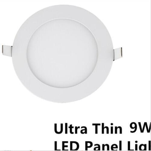 AC110/220V LED Panel Light 9W LED ceiling Light Round Ultra thin LED downlight