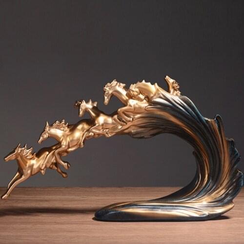Horse Ornaments Ten Thousand Horses Galloping Crafts New House Office Table Home Decoration Accessories Company Gifts