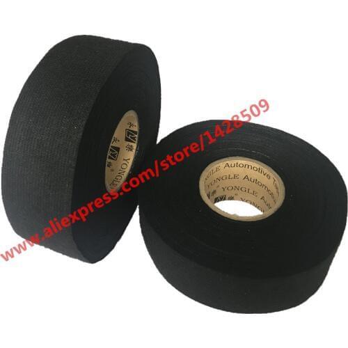 32mmx20m Universal Flannel Fabric Cloth Tape Automotive Wiring Harness Black Flannel Car Anti Rattle Self Adhesive Felt Tape