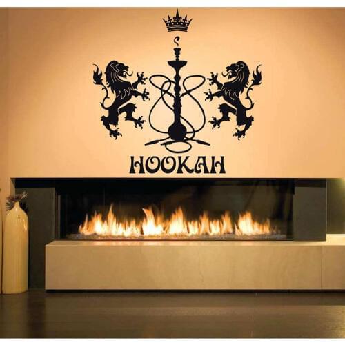 Vinyl Wall Sticker Mural Decal Poster Art Shisha Hookah Waterpipe House Cafe Smoke Shop Store Outdoor Sign Decor L962