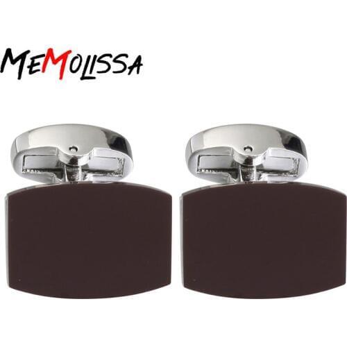 MeMolissa New Wine Red Opals Classic Shirt Cufflinks for mens Brand cuff button cuff links High Quality abotoaduras Jewelry