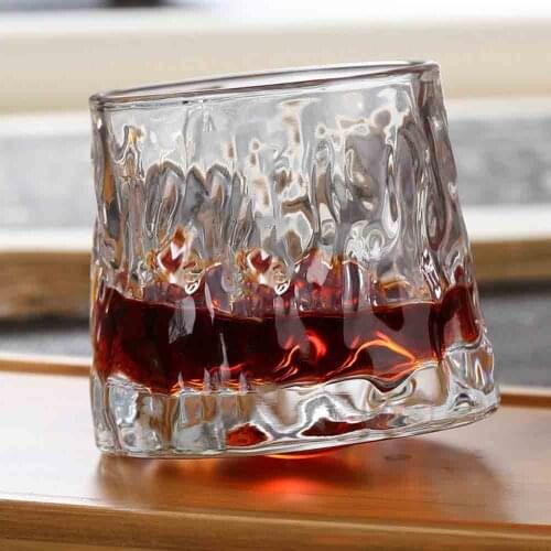 1PC Teacup Drink Cups Cocktail Martini Glass Shaker Cup Turn Cups Double Whiskey Glass For Kitchen Bar Cone Sphere Drink Cups