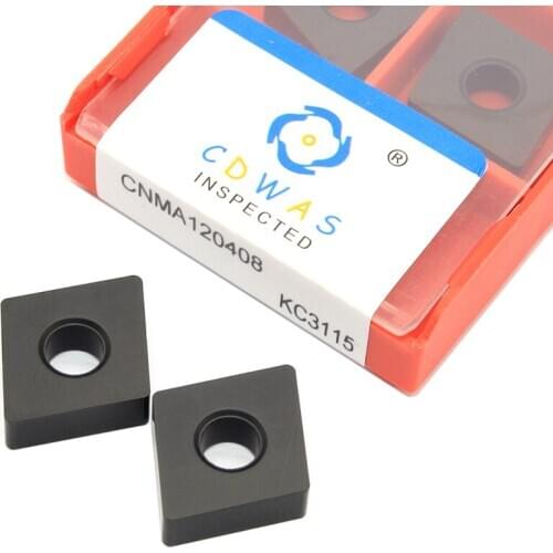 10PCS CNMA120408 KC3115 Flat Carbide Inserts CNMG 120408 High Quality External Turning Tool CNC Lathe Cutter Tool For Cast Iron