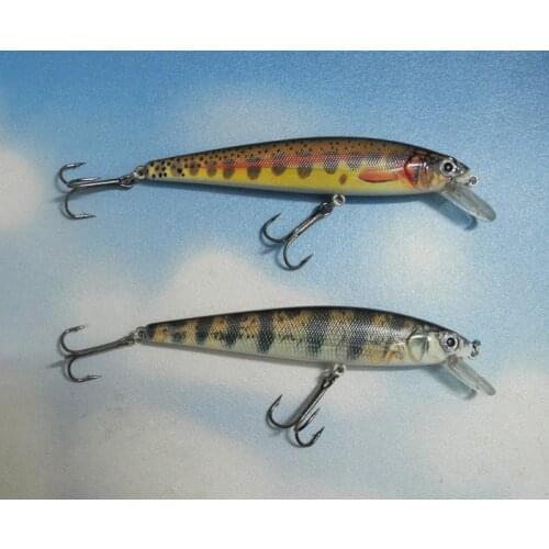 2 Pieces High Quality Lifelike Minnow Fishing Lure Minnow Bait Crankbait Hard Bait Fish Hook Fishing Tackle