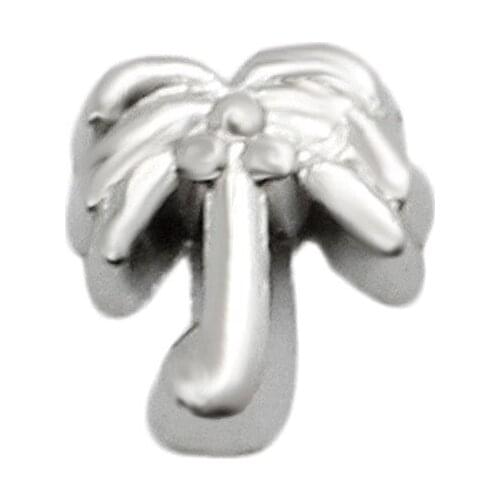 20Pcs/Lot Coconut Palm Alloy Floating Charms Hand-made DIY for Glass Lockets