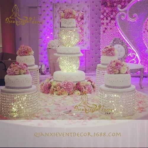 4pcs-6pcs crystal ball cake stand wedding party Cake decoration