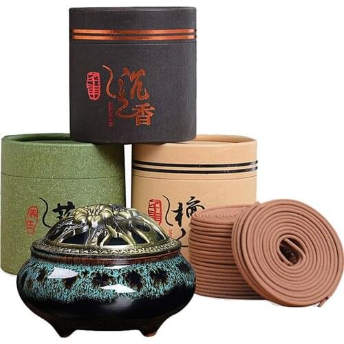 40 plate/box Natural Coil Incense Coil Home Indoor Aromatherapy 4 Hours Sandalwood Aquilaria Artemisia Incense Coil