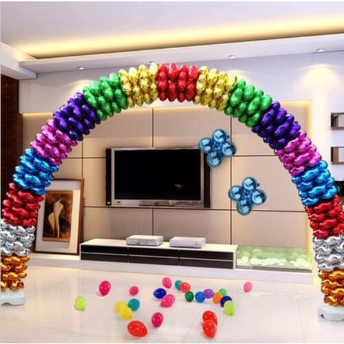 50pcs/lot Heart shaped four leaf clover Decorative arches wedding Christmas Birthday Party decor 18inch aluminum foli balloon