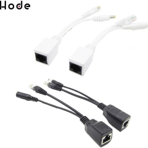 POE Adapter cable RJ45 Injector Splitter Kit Tape Screened Passive Power Over Ethernet12-48v Synthesizer Separator Combiner