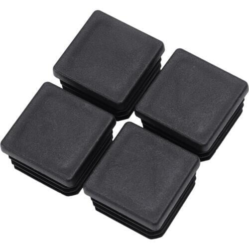 Promotion! Plastic Square Blanking End Caps Tubing Tube Inserts 30mm x 30mm 4 Pcs