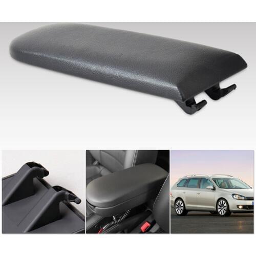 Beler New Black Leather Armrest Cover Lid Car Accessories Interior Decorations For Octavia VW New Beetle Bora Golf 4 Passat B5