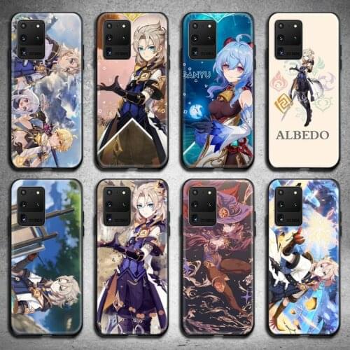 Genshin Impact Albedo Game Phone Case For Samsung Galaxy S21 Plus Ultra S20 FE M11 S8 S9 plus S10 5G lite 2020