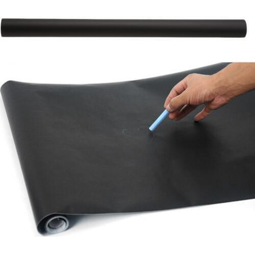 45 x 200cm PVC Blackboard Removable Wall Sticker Chalkboard Decal Blackboard For Children Writing Painting Drawing Black
