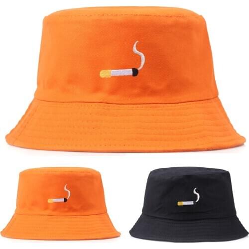 Basin Cap Embroidered Fisherman Hat Men Summer Sun Visor Casual Hat Outdoor Travel Beach Cap -OPK